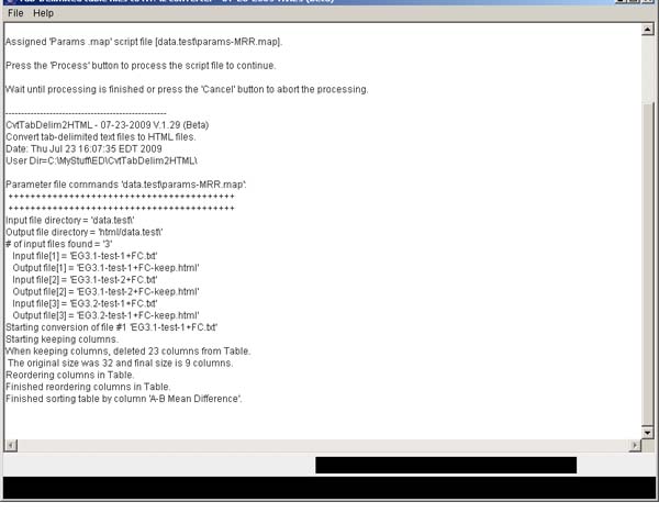 Converter Graphical User Interface - during processing